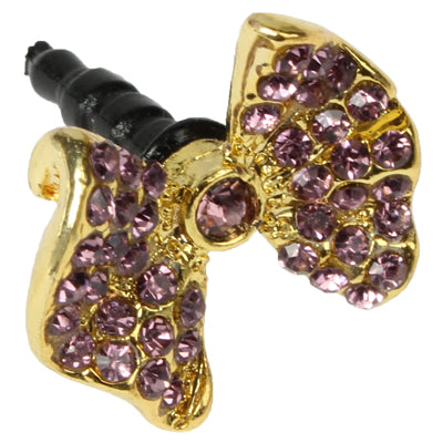 Fashion Bowknot Diamond Noble And Elegant Dust Plug for iPhone 5/iPhone 4 & 4S/New iPad(iPad 3)/iPad 2/iPad/iPod (Purple)