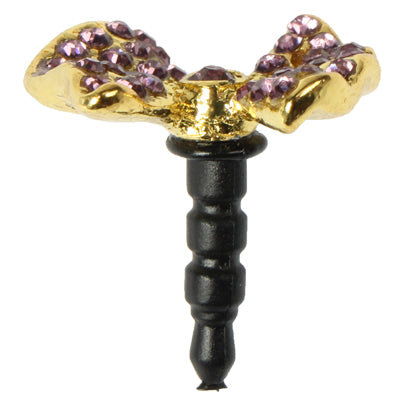 Fashion Bowknot Diamond Noble And Elegant Dust Plug for iPhone 5/iPhone 4 & 4S/New iPad(iPad 3)/iPad 2/iPad/iPod (Purple)
