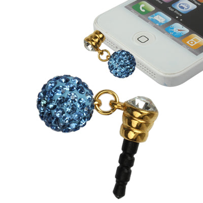Fashion Ball Style Diamond Anti-dust Plug for iPhone 5/iPhone 4 & 4S/New iPad(iPad 3)/iPad 2/iPad/iPod