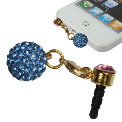 Fashion Ball Style Diamond Anti-dust Plug for iPhone 5/iPhone 4 & 4S/New iPad(iPad 3)/iPad 2/iPad/iPod