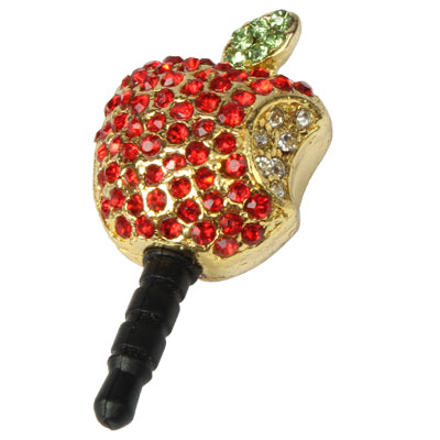 Fashion Apple Style Diamond Anti-dust Plug for iPhone 5/iPhone 4 & 4S/New iPad(iPad 3)/iPad 2/iPad/iPod