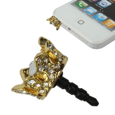 Fashion Crown Style Diamond Anti-dust Plug for iPhone 5/iPhone 4 & 4S/New iPad(iPad 3)/iPad 2/iPad/iPod