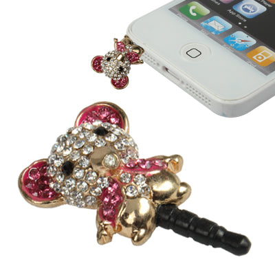 Fashion Mouse Style Diamond Anti-dust Plug for iPhone 5/iPhone 4 & 4S/New iPad(iPad 3)/iPad 2/iPad/iPod
