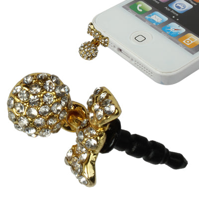 Fashion Bowknot Style Diamond Anti-dust Plug for iPhone 5/iPhone 4 & 4S/New iPad(iPad 3)/iPad 2/iPad/iPod