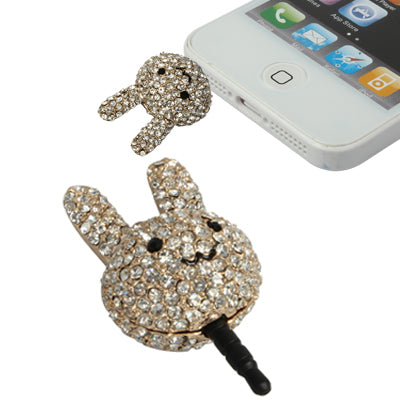 Fashion Rabbit Style Diamond Anti-dust Plug for iPhone 5/iPhone 4 & 4S/New iPad(iPad 3)/iPad 2/iPad/iPod