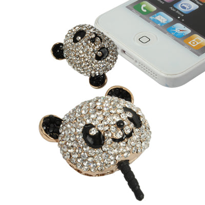 Fashion Panda Style Diamond Anti-dust Plug for iPhone 5/iPhone 4 & 4S/New iPad(iPad 3)/iPad 2/iPad/iPod