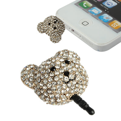 Fashion Bear Style Diamond Anti-dust Plug for iPhone 5/iPhone 4 & 4S/New iPad(iPad 3)/iPad 2/iPad/iPod