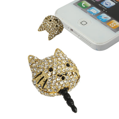 Fashion Cat Style Diamond Anti-dust Plug for iPhone 5/iPhone 4 & 4S/New iPad(iPad 3)/iPad 2/iPad/iPod