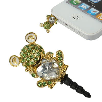 Fashion Frog Style Diamond Anti-dust Plug for iPhone 5/iPhone 4 & 4S/New iPad(iPad 3)/iPad 2/iPad/iPod