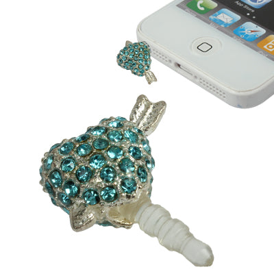 Fashion Heart Style Diamond Anti-dust Plug for iPhone 5/iPhone 4 & 4S/New iPad(iPad 3)/iPad 2/iPad/iPod