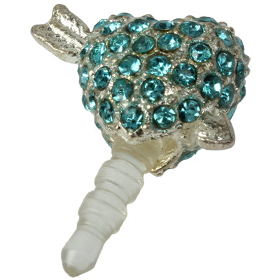 Fashion Heart Style Diamond Anti-dust Plug for iPhone 5/iPhone 4 & 4S/New iPad(iPad 3)/iPad 2/iPad/iPod