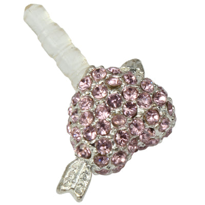 Fashion Heart Style Diamond Anti-dust Plug for iPhone 5/iPhone 4 & 4S/New iPad(iPad 3)/iPad 2/iPad/iPod