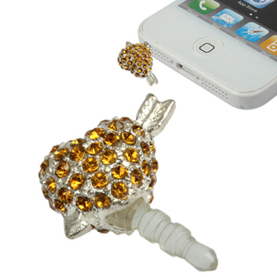 Fashion Heart Style Diamond Anti-dust Plug for iPhone 5/iPhone 4 & 4S/New iPad(iPad 3)/iPad 2/iPad/iPod