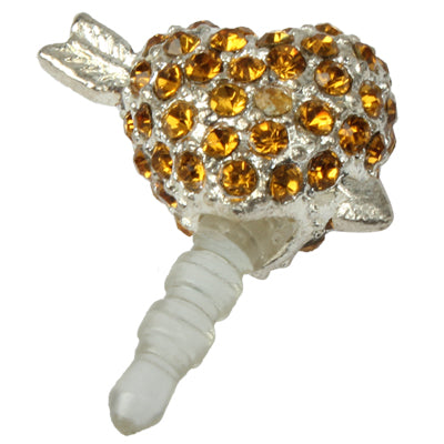 Fashion Heart Style Diamond Anti-dust Plug for iPhone 5/iPhone 4 & 4S/New iPad(iPad 3)/iPad 2/iPad/iPod