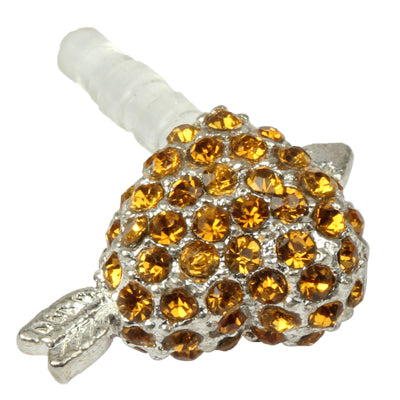 Fashion Heart Style Diamond Anti-dust Plug for iPhone 5/iPhone 4 & 4S/New iPad(iPad 3)/iPad 2/iPad/iPod