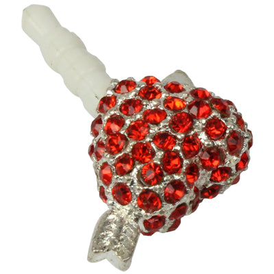 Fashion Heart Style Diamond Anti-dust Plug for iPhone 5/iPhone 4 & 4S/New iPad(iPad 3)/iPad 2/iPad/iPod