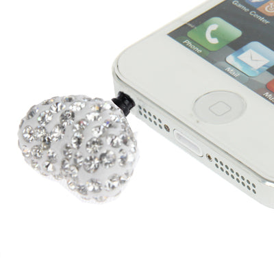Heart Style Diamond Anti-dust Plug for iPhone 5/ iPhone 4 & 4S/ iPad/ iPod