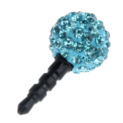 Round Style Diamond Anti-dust Plug for iPhone 5/ iPhone 4 & 4S/ iPad/ iPod/ Other Mobile Phone, Pack of 10