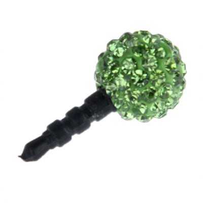 Round Style Diamond Anti-dust Plug for iPhone 5/ iPhone 4 & 4S/ iPad/ iPod/ Other Mobile Phone, Pack of 10