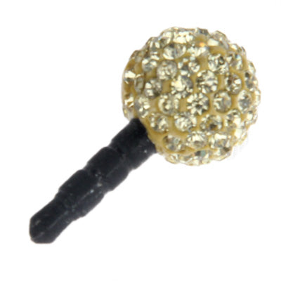 Round Style Diamond Anti-dust Plug for iPhone 5/ iPhone 4 & 4S/ iPad/ iPod/ Other Mobile Phone, Pack of 10