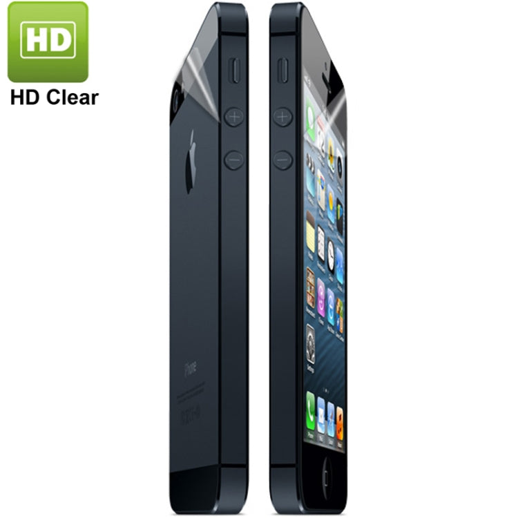 High Quality 2 in 1 (Front Screen + Back Cover) Clear LCD Screen Protector for iPhone 5 (Japan Materials)