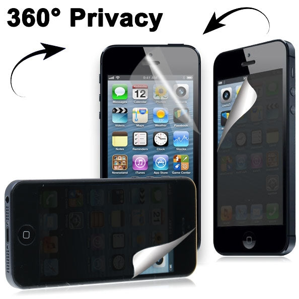 4 Way 360 Degree Privacy Anti Glare, Anti-ultraviolet LCD Screen Protector for iPhone 5/5S/5C (LG Materials)