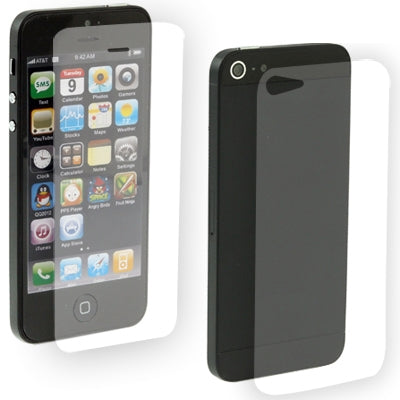 High Quality 3 in 1 (Front Screen + Back Cover + Border Frame Sticker) Clear LCD Screen Protector for iPhone 5