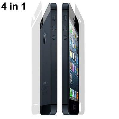 4 in 1 (Front Screen + Back Cover + Upper + Lower Lens) Clear LCD Screen Protector for iPhone 5 (Taiwan Materials)
