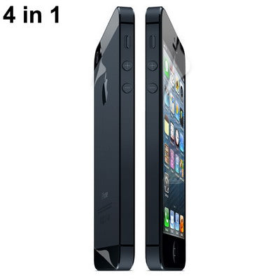 4 in 1 (Front Screen + Back Cover + Upper + Lower Lens) Anti Glare LCD Screen Protector for iPhone 5 (Taiwan Materials)