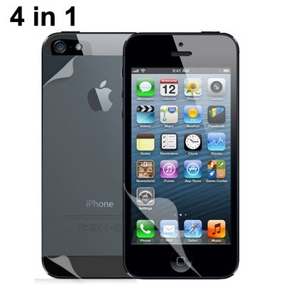 High Quality 4 in 1 Clear LCD Front and Back Screen Protector with Upper and Lower Lens Protector for iPhone 5 (Japan Materials)(Transparent)