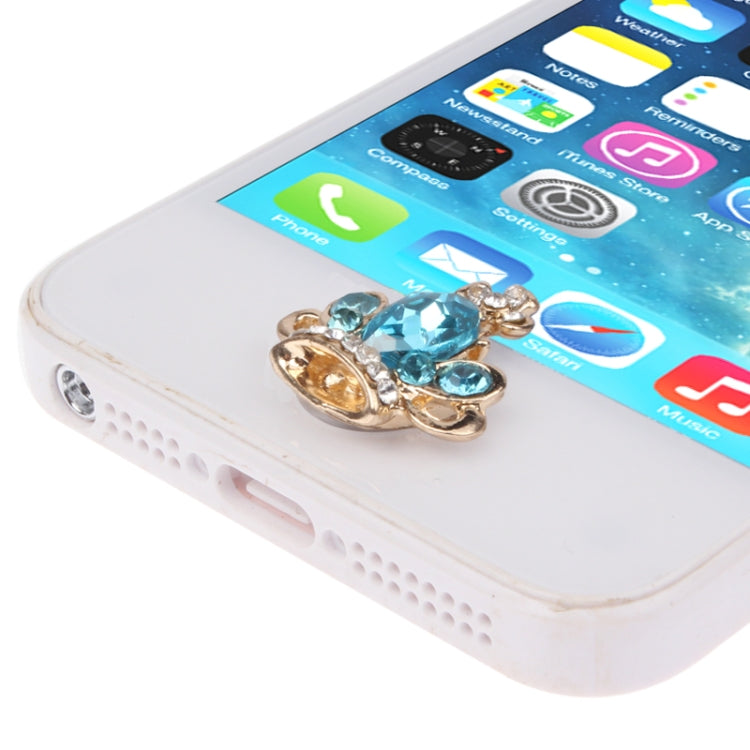 Crown Style Metal & Crystal Home Botton Sticker for iPad / iTouch / iPhone