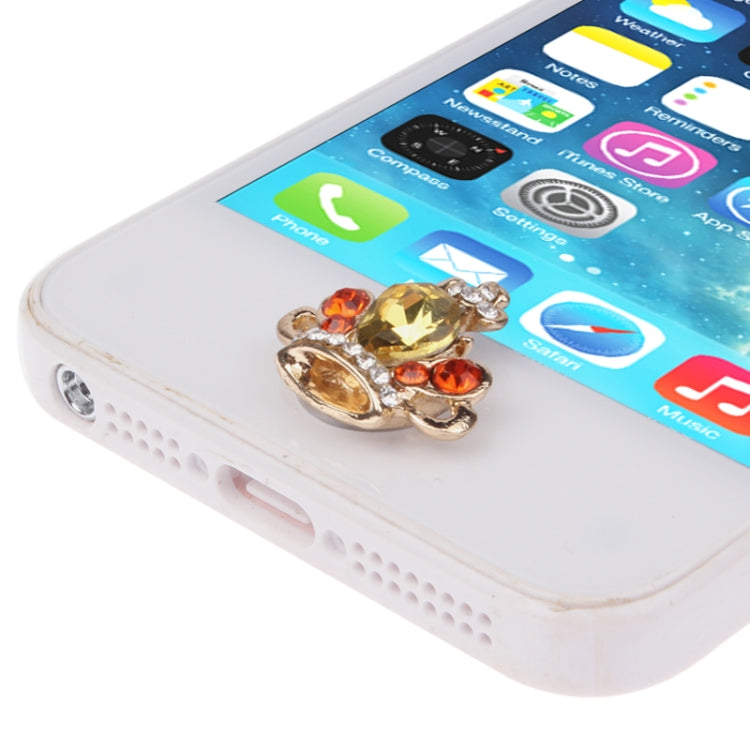 Crown Style Metal & Crystal Home Botton Sticker for iPad / iTouch / iPhone