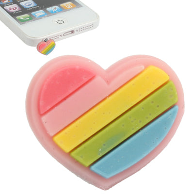 Cute Heart Style Plastic Anti-dust Plug for iPhone 5/ iPhone 4 & 4S/ iPad/ iPod/ Other Mobile Phone
