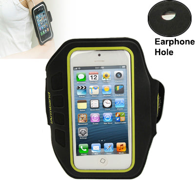 Sports Armband Case with Earphone Hole for iPhone 5 & 5s & SE & 5C (Green)