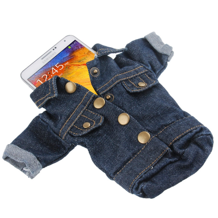 Fashion Denim Shirt Style Carrying Bag Pouch Wallet for Mobile Phone