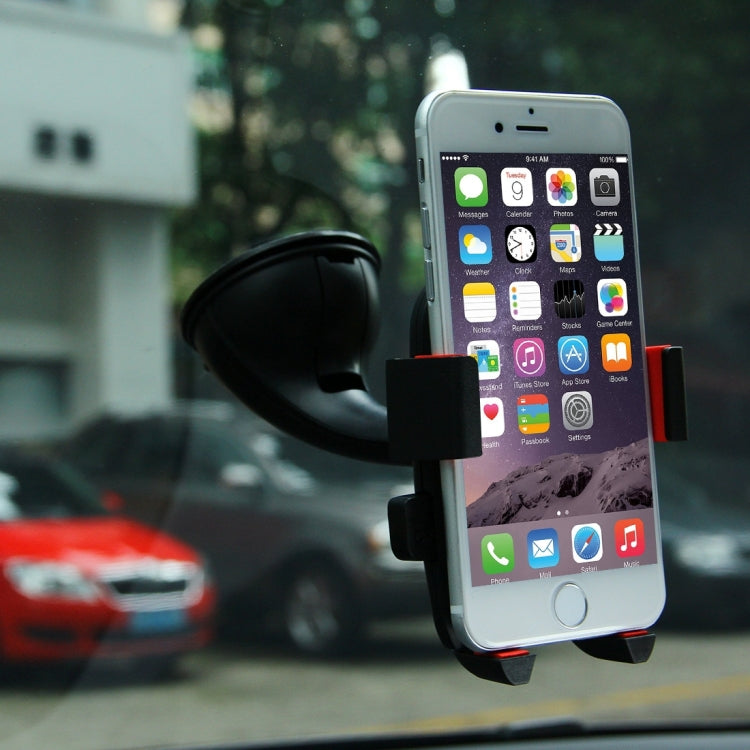 Universal 360 Degree Rotation Suction Cup Car Holder / Desktop Stand, Size Range: 4.8 - 5.5 Inch, For iPhone, Galaxy, Huawei, Xiaomi, Lenovo, Sony, LG, HTC and Other Smartphones(Black)