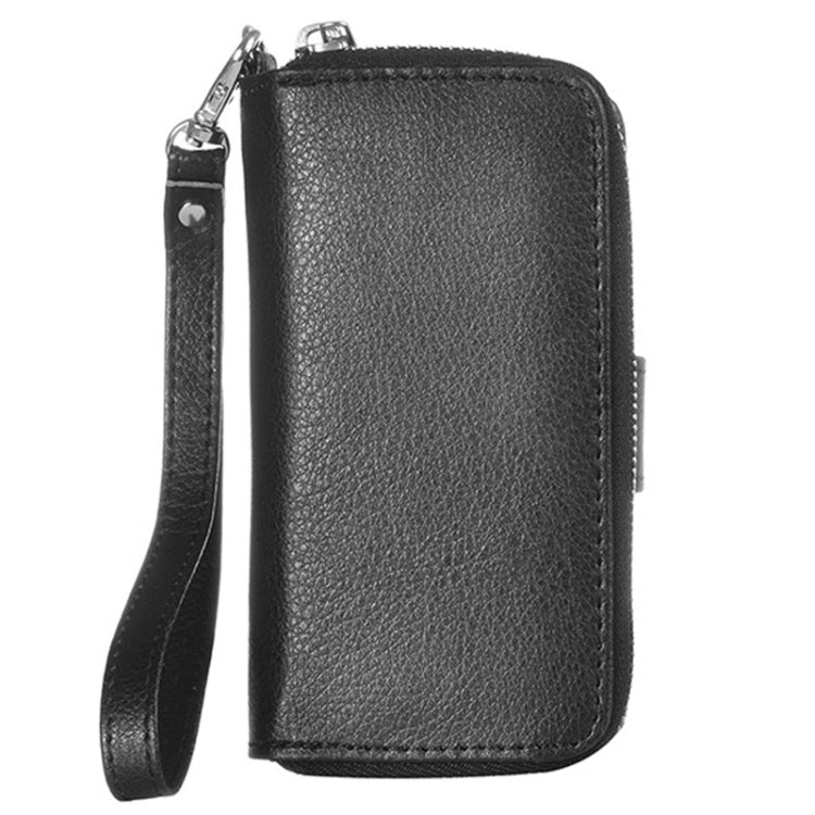 Zipper Wallet Leather Case with Lanyard for iPhone 5 & 5