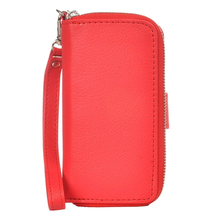 Zipper Wallet Leather Case with Lanyard for iPhone 5 & 5