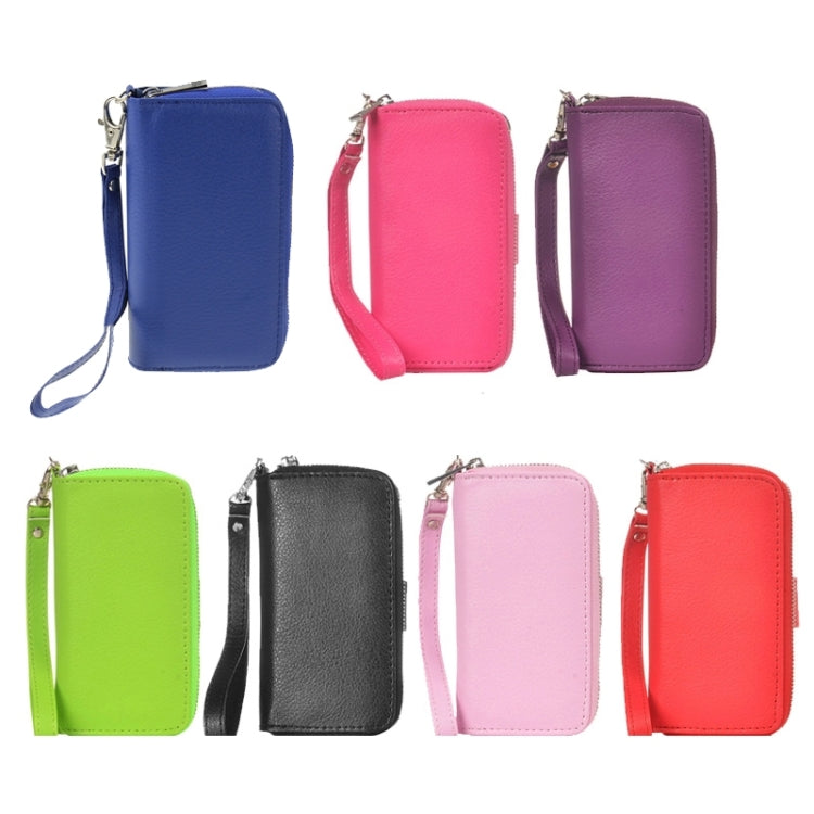 Zipper Wallet Leather Case with Lanyard for iPhone 5 & 5