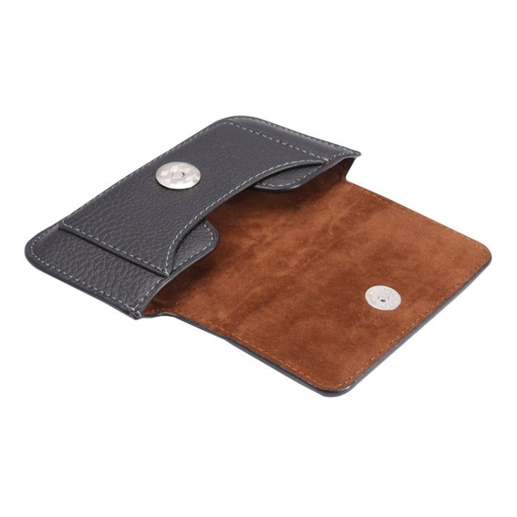 Litchi Texture Leather Waist Bag with Card Slot for iPhone 5 & 4