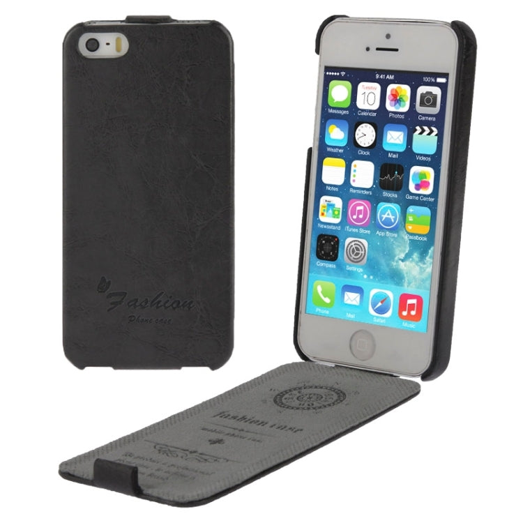 Deluxe Retro Flip PU Leather Case with Fashion Logo for iPhone 5 & 5s & SE & SE