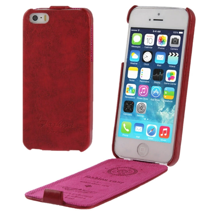 Deluxe Retro Flip PU Leather Case with Fashion Logo for iPhone 5 & 5s & SE & SE