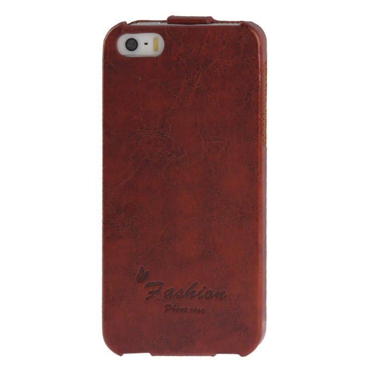 Deluxe Retro Flip PU Leather Case with Fashion Logo for iPhone 5 & 5s & SE & SE