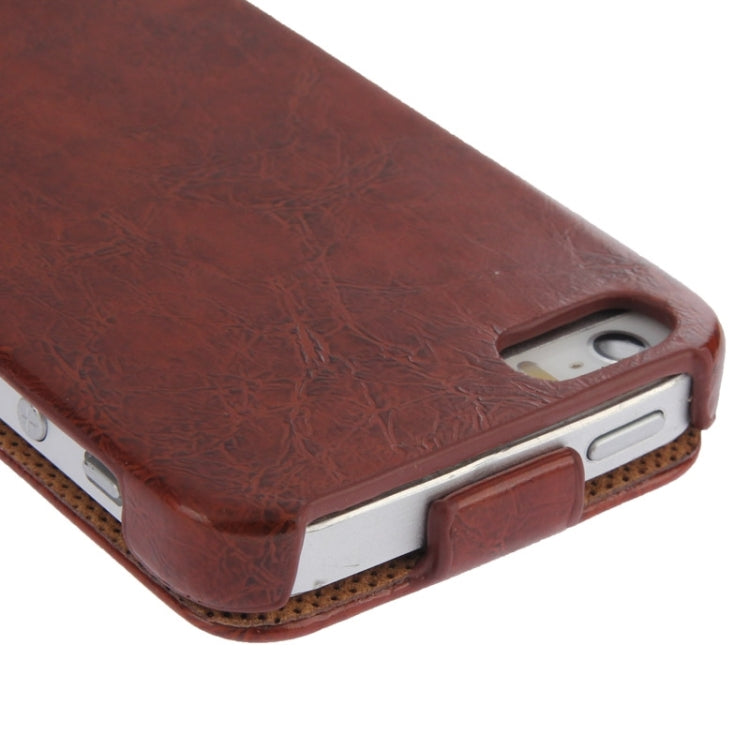 Deluxe Retro Flip PU Leather Case with Fashion Logo for iPhone 5 & 5s & SE & SE