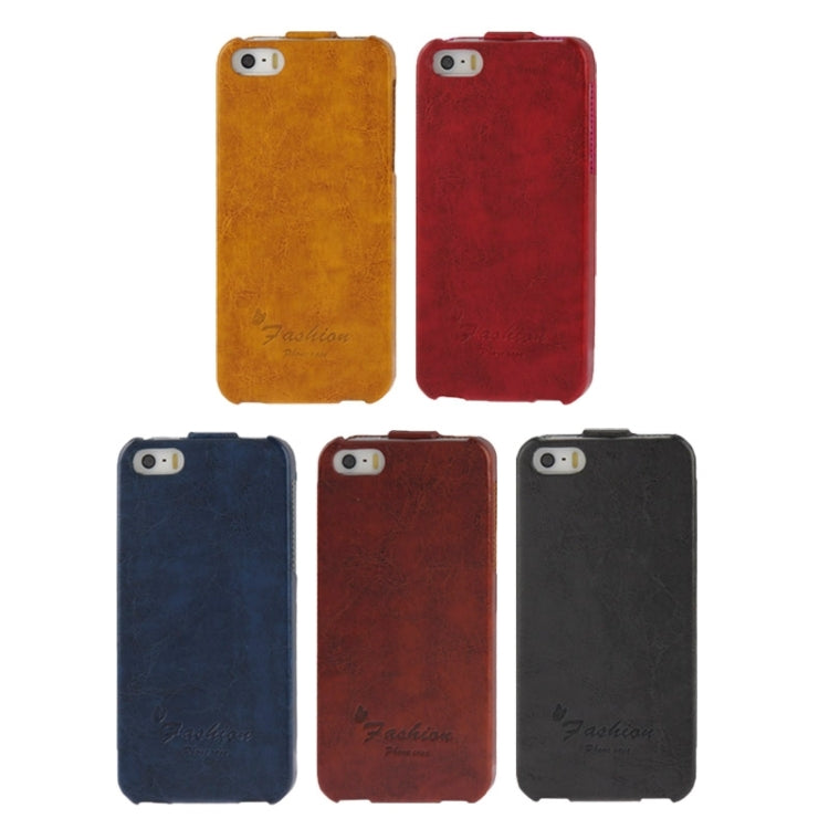 Deluxe Retro Flip PU Leather Case with Fashion Logo for iPhone 5 & 5s & SE & SE