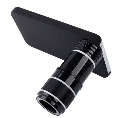 12X Optical Zoom Lens Mobile Phone Telescope Lens with Tripod + Plastic Case for iPhone 5(Black)