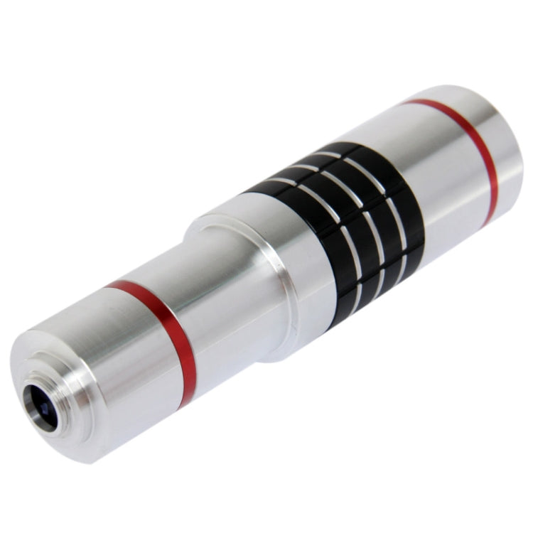18X Optical Zoom Mobile Phone Telescope Lens with Tripod + Plastic Case for iPhone 5(Silver)