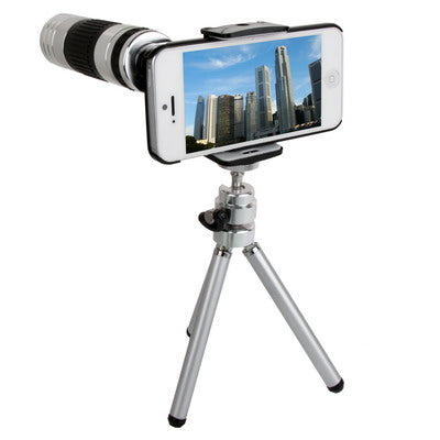 16X Optical Zoom Lens Mobile Phone Telescope Lens with a Microscope Lens + Tripod + Plastic Case for iPhone 5 & 5S