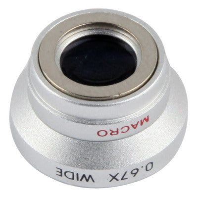 Magnetic 0.67X Wide Angle / Macro Lens, For iPhone, Galaxy, Huawei, Xiaomi, LG, HTC and Other Smart Phones(Silver)