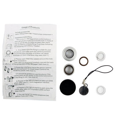 Magnetic 0.67X Wide Angle / Macro Lens, For iPhone, Galaxy, Huawei, Xiaomi, LG, HTC and Other Smart Phones(Silver)